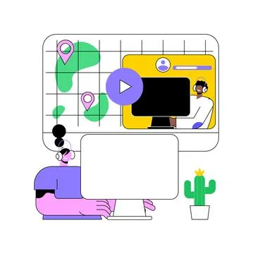 Video game walkthrough abstract concept vector illustration. Ilustración de archivo