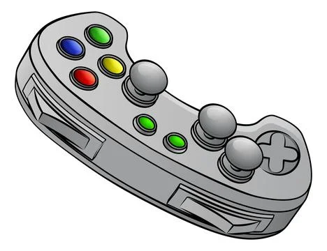 Video Gamer Cartoon Icon Game Gaming Controller Stock Illustration