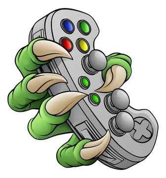 Video Gamer Game Gaming Controller Claw Hand Stock Illustration