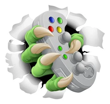 Video Gamer Game Gaming Controller Claw Hand Stock Illustration