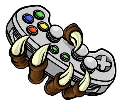 Video Gamer Game Gaming Controller Claw Hand Stock Illustration