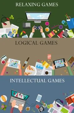 Video games concept Stock Illustration