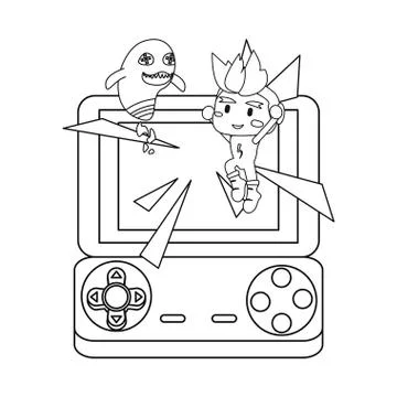 Video games design Stock Illustration