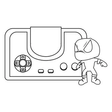 Video games design Stock Illustration