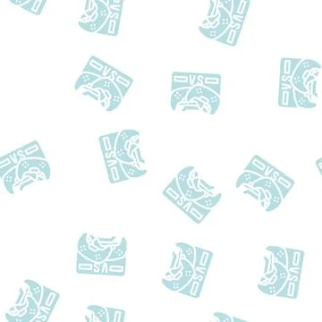 Video games glyph vector seamless pattern flat Stock Illustration