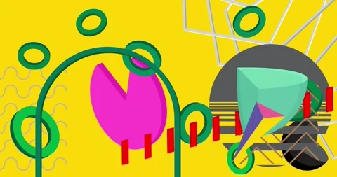 Video of geometric elements background Stock Footage 281049892