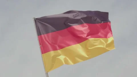 Video of Germany flag on the sky background Stock Footage 246427650