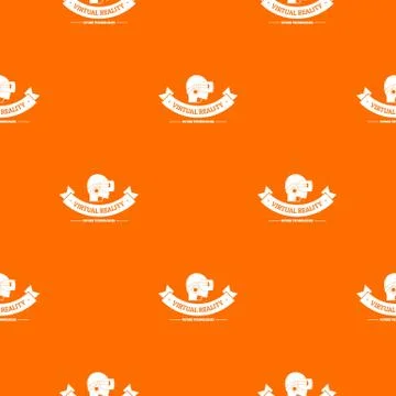 Video glasses pattern vector orange イラスト素材