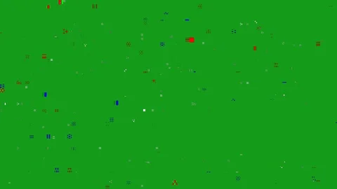 Video glitch motion graphics with green screen background Stock Footage 128949542