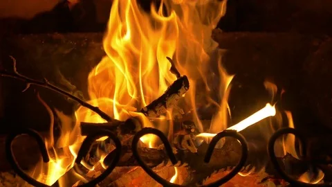 Video of glowing fire in 4K Stock Footage 75744509