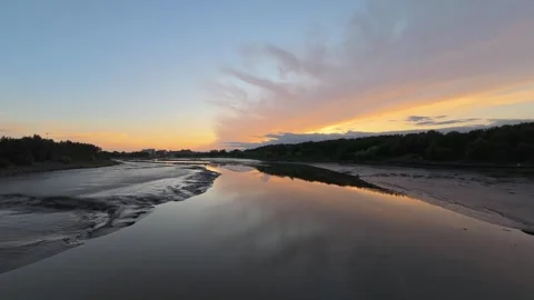 Video of Gorgeous Sunset at the River, Dundalk, County Louth, Ireland Stock Footage 316369635