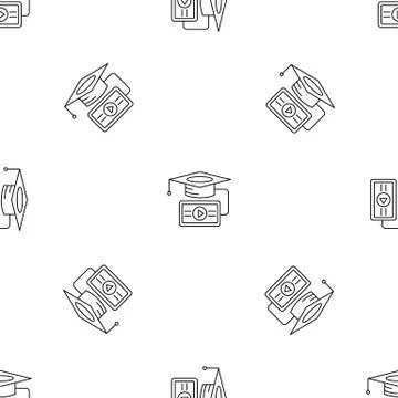 Video graduation pattern seamless vector イラスト素材