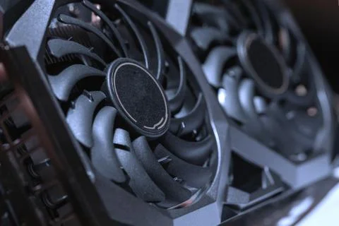 Video graphics card electronic device or computer part Stock Photos