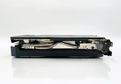 Video Graphics Card, main GPU component on bitcoin mining rig. Stockfoto's