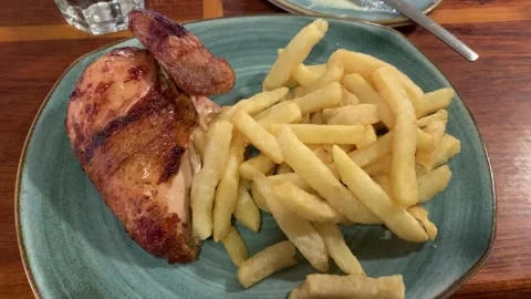Video of grilled chicken, typical Peruvian dish. Stock Footage 262348810
