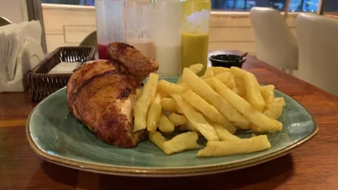 Video of grilled chicken, typical Peruvian dish. Stock Footage 262348818