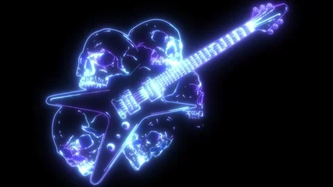 Video of guitar with skulls Video stock 274939649