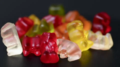 Video gummy fruit bears Stock Footage 312404374