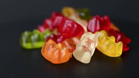 Video gummy fruit bears Stock Footage 312404377