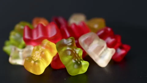 Video gummy fruit bears Stock Footage 312405238