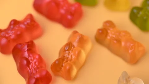 Video gummy fruit bears Stock Footage 312406008