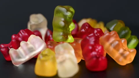 Video gummy fruit bears Stock Footage 312406127