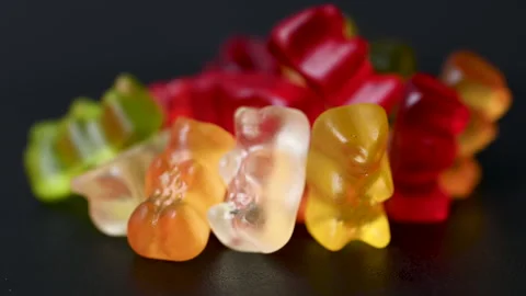 Video gummy fruit bears Stock Footage 312406185