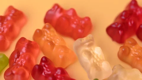 Video gummy fruit bears Stock Footage 312406205