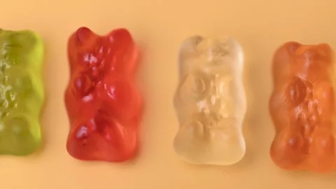 Video gummy fruit bears Stock Footage 312406518
