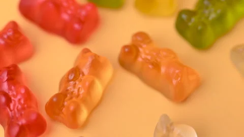 Video gummy fruit bears Stock Footage 312406646