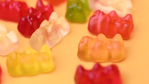 Video gummy fruit bears Stock Footage 312406935