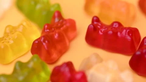 Video gummy fruit bears Stock Footage 312407462