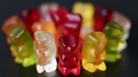 Video gummy fruit bears Stock Footage 312409461