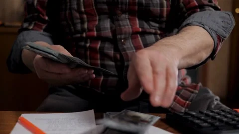 Video of hands counting cash of dollar US banknotes. Concept of investment, Stock-Footage 336263368