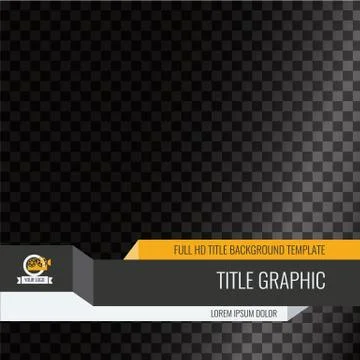 Video headline title template. Unique banner design for video Stock Illustration