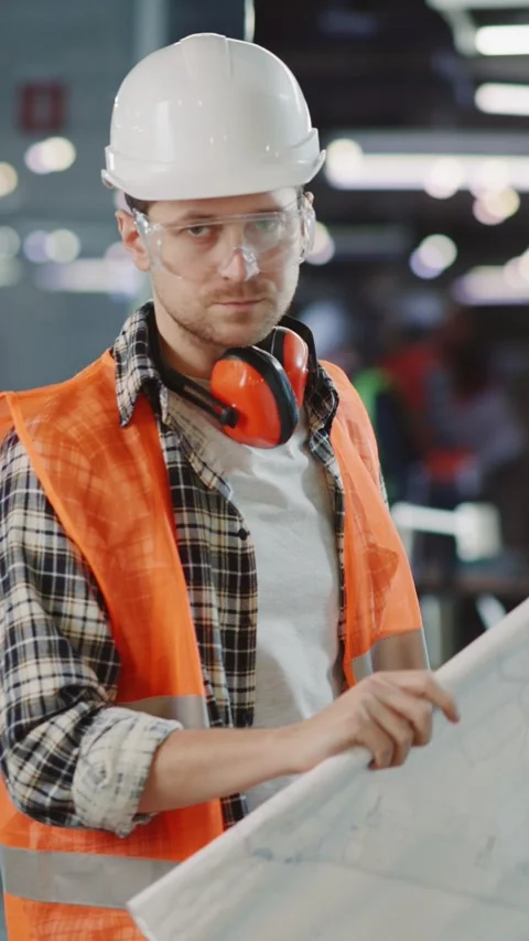 Video highlights a construction workers commitment to safety and precision Stockbeeldmateriaal 303605553