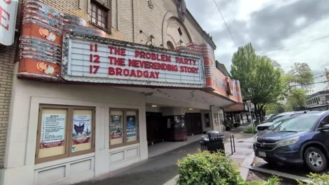 Video of the historic Whiteside Theatre facade with weathered walls Stock-Footage 340531053