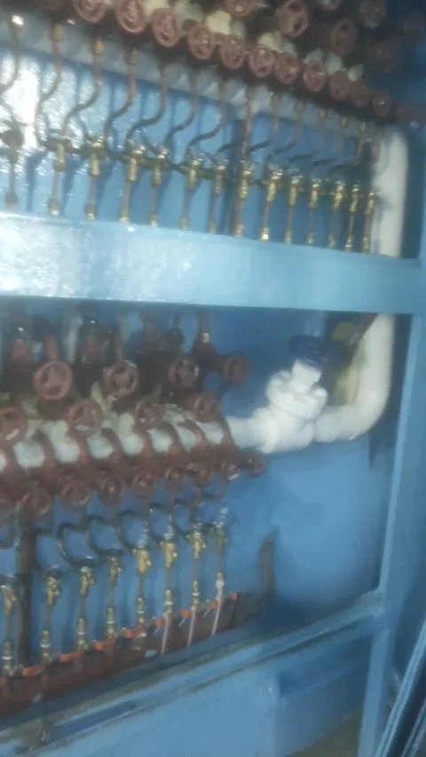 Video of how the freezer engine on the ship turns on Stock Footage 289711550
