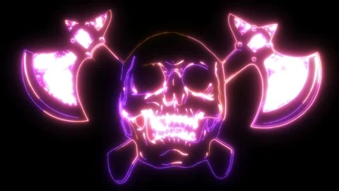 Video of human skull with ax Stock Footage 274484980