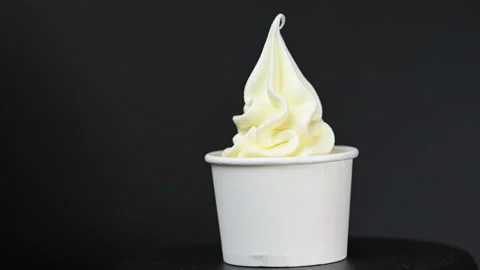 Video of ice cream in paper cup Stock Footage 315464381