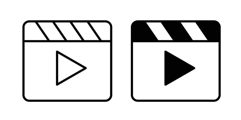 Video icon bundle for website design projects イラスト素材