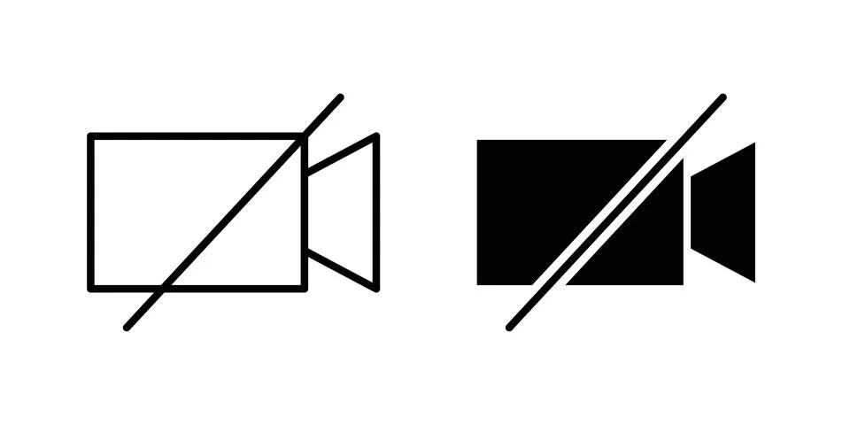 Video off icon graphic design. web icons vectors Stock Illustration