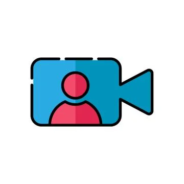 Video Icon Logo Vector Illustration. Video player icon design vector template Stock Illustration