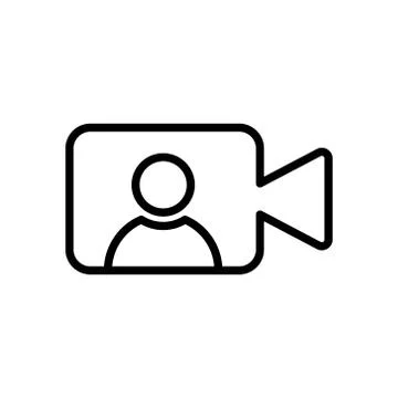 Video Icon Logo Vector Illustration. Video player icon design vector template Stock Illustration