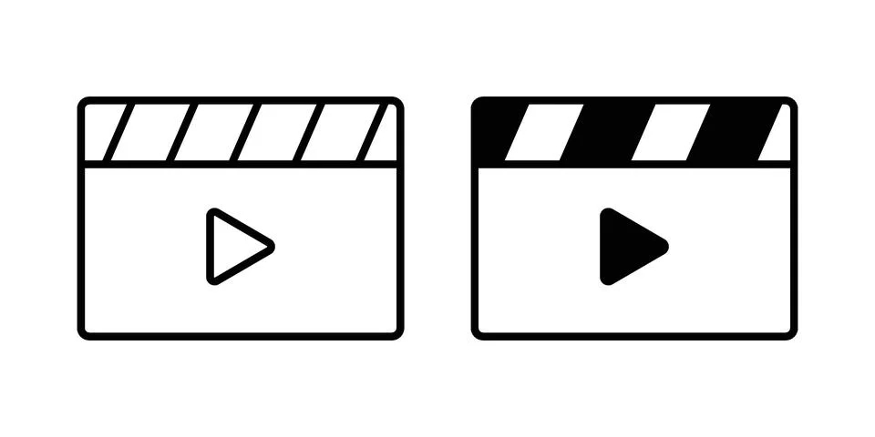 Video icon or illustration vector symbols Stock Illustration