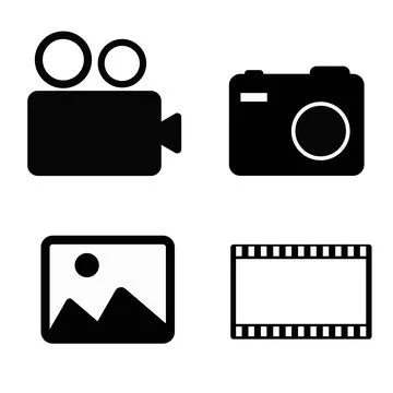 Video Icon set. High quality black style vector icons Stock Illustration
