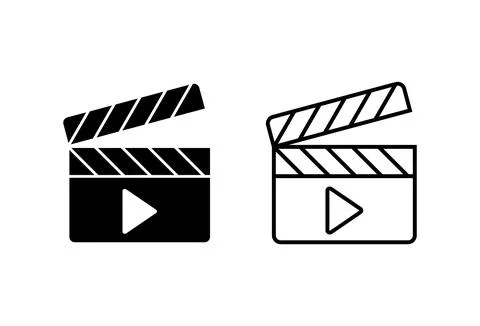 Video icon set. video camera icon vector. movie sign. cinema Stock Illustration
