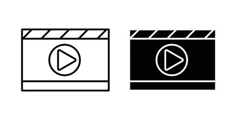 Video icon symbol. Flat Vector illustration Stock Illustration