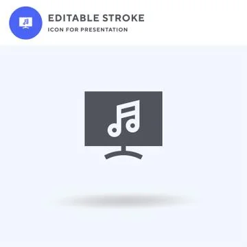 Video icon vector, filled flat sign, solid pictogram isolated on white, logo  Stock Illustration