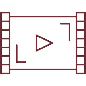 Video icon vector, play or record button symbol Illustrazione stock